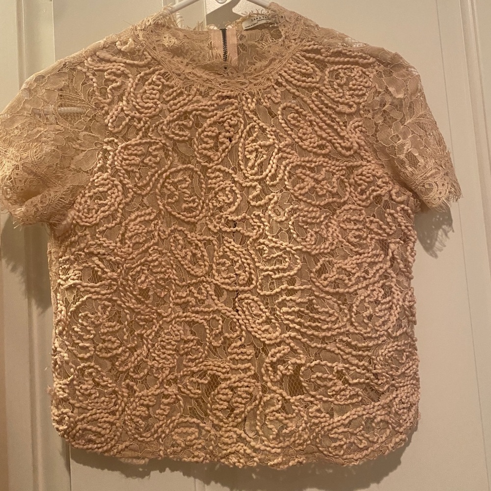 Zara Pink Lace Top